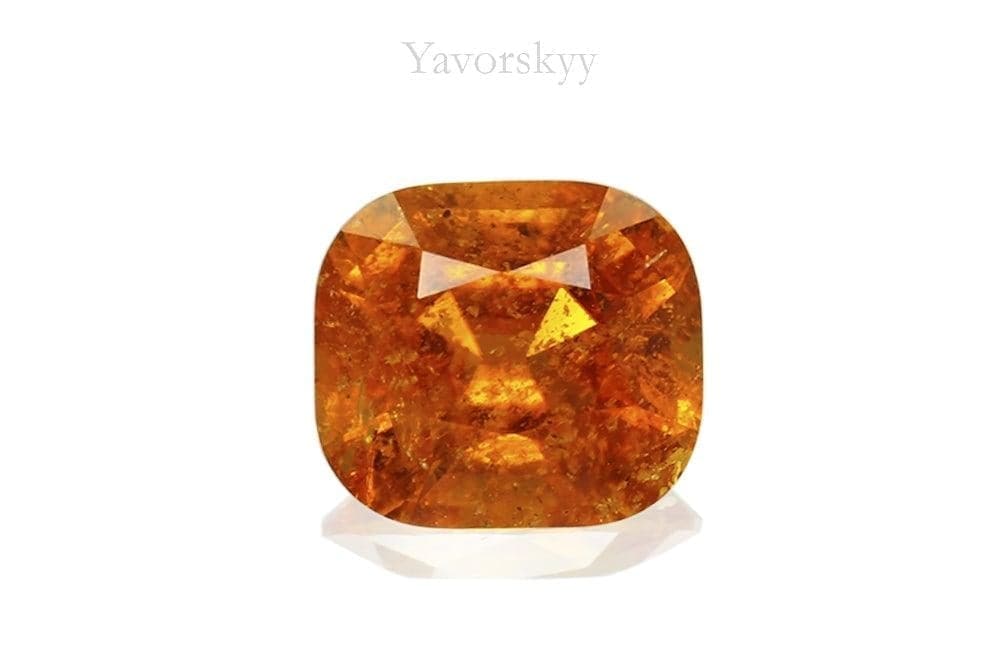 Top view photo of 0.95 ct clinohumite cushion