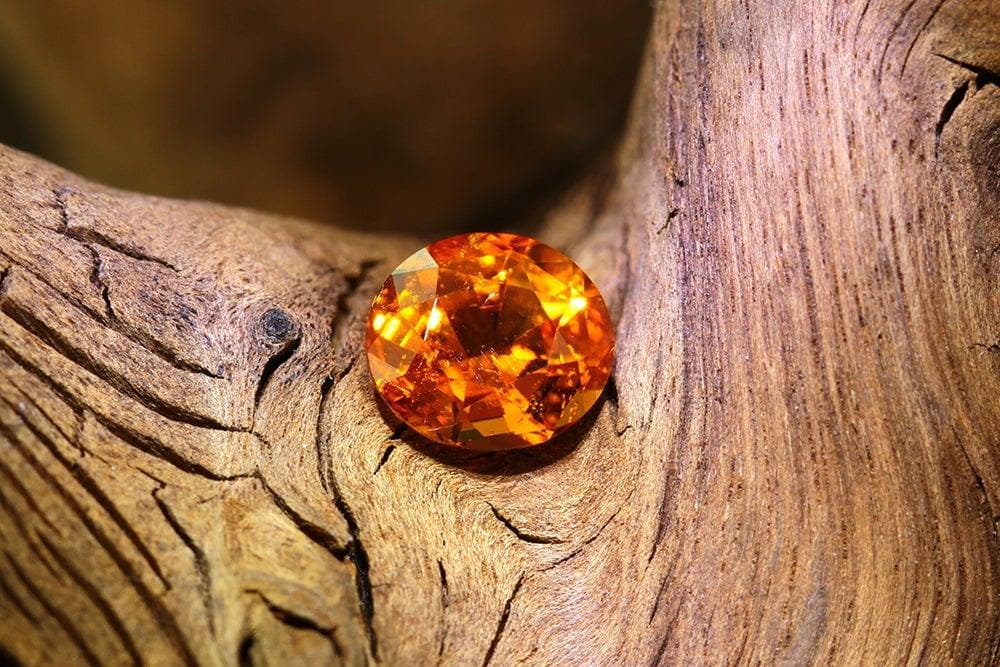 Orange color gemstone