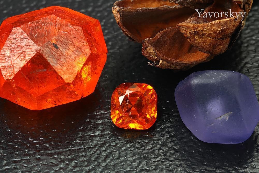 Image of cushion shape clinohumite 1.27 carats top view