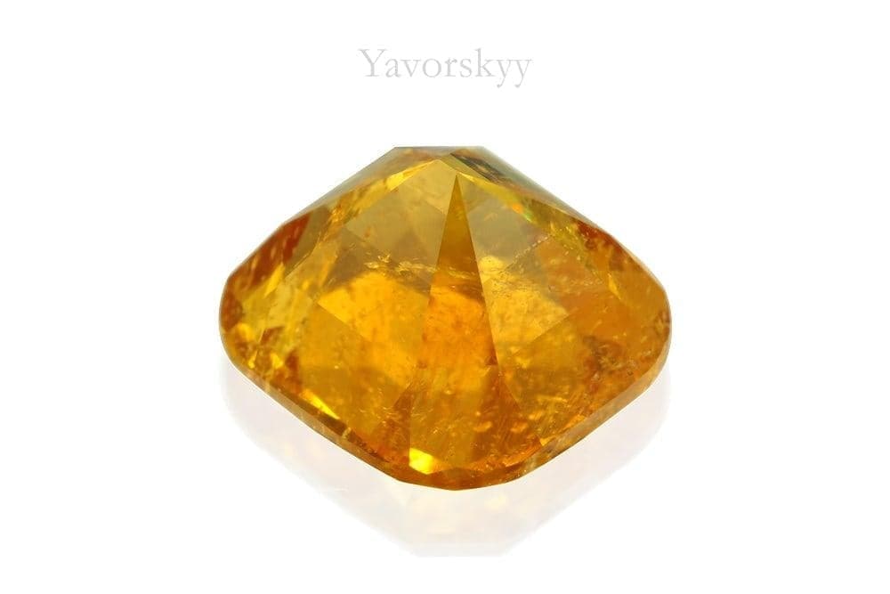 Cushion cut clinohumite 2.45 cts bottom view picture