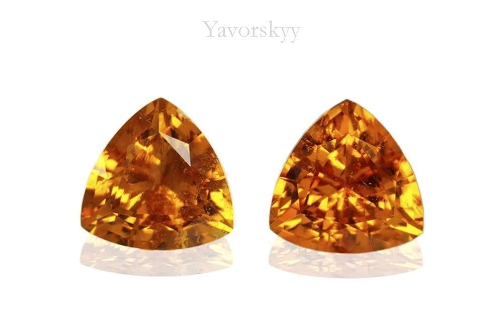 Image of top view of clinohumite 2.64 cts matched pair