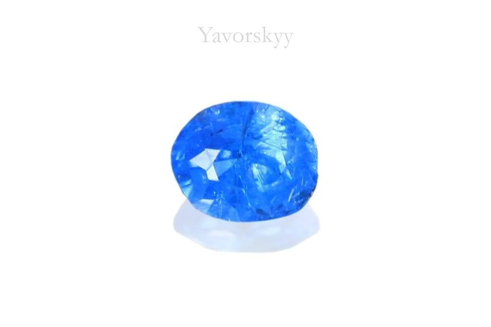 Front view photo of 0.09 ct blue spinel
