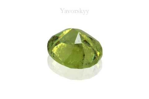 Photo of bottom view of demantoid 0.45 carat