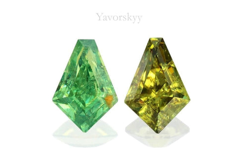 A match pair of demantoid fancy cut 2.04 cts front view image