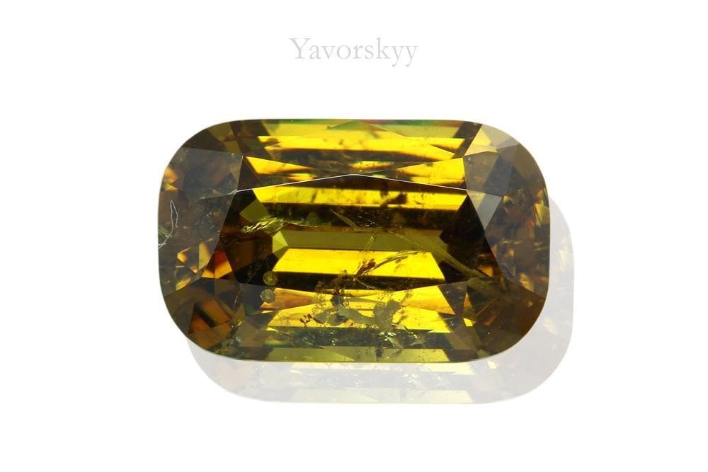 2.42 carats demantoid cushion shape front view picture