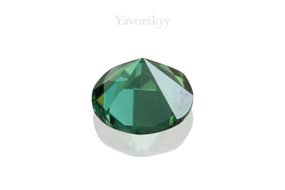 Photo of bottom view of green tourmaline 0.24 carat