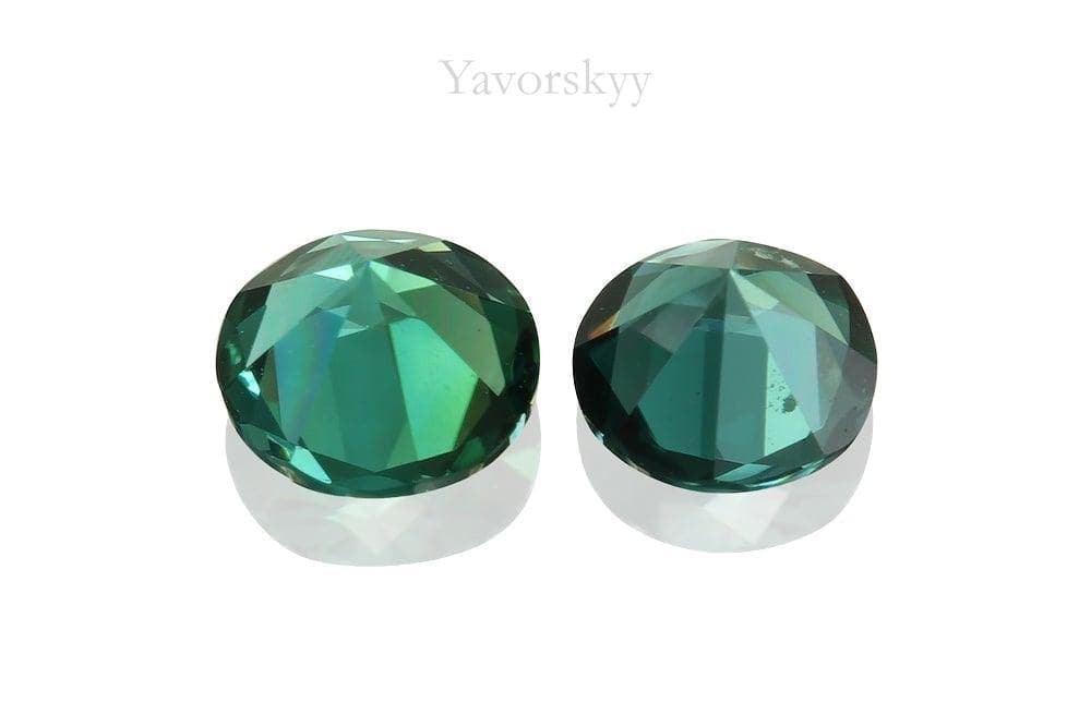 Photo of bottom view of green tourmaline 0.43 carat
