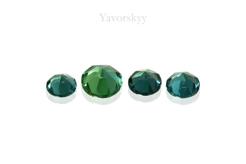 Photo of bottom view of green tourmaline 0.49 carat