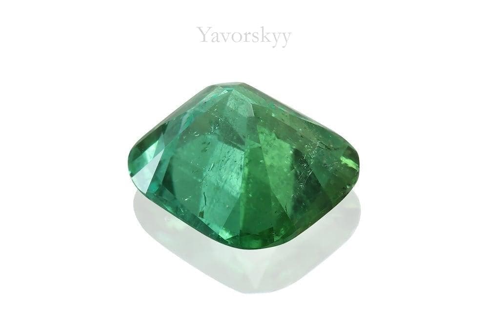 Green tourmaline 0.63 carat bottom view photo