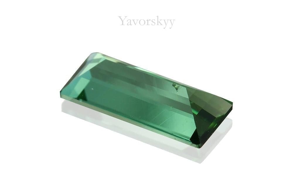 Green tourmaline 0.68 carat bottom view photo