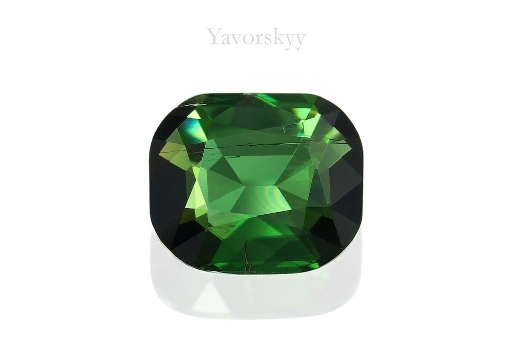 Photo of bottom view of green tourmaline 1.00 carat