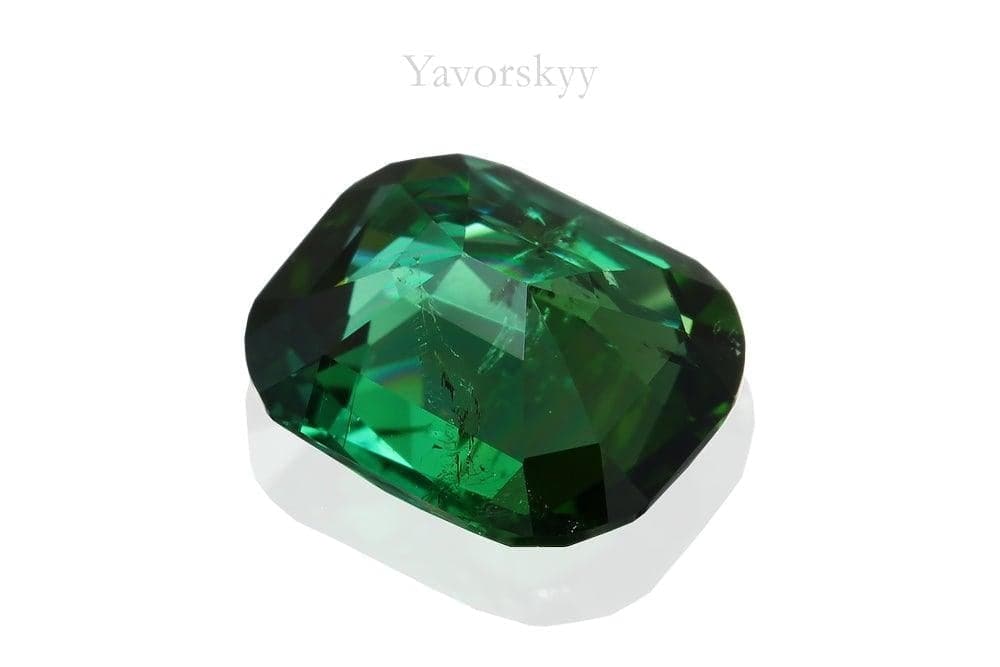 1.07 carat green tourmaline cushion shape front view image