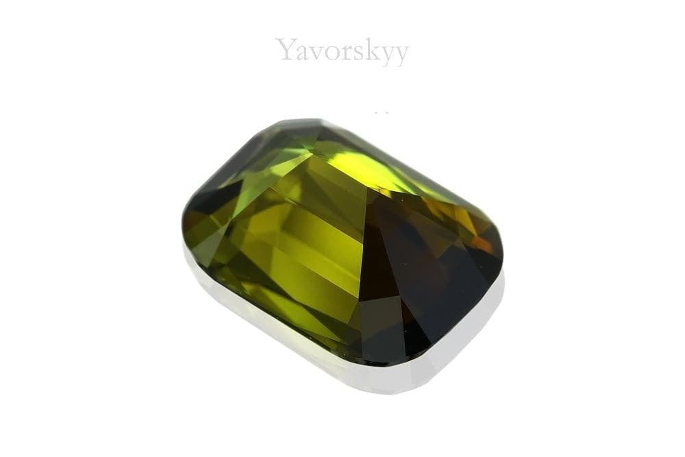 The image of cushion shape green tourmaline 1.89 carats