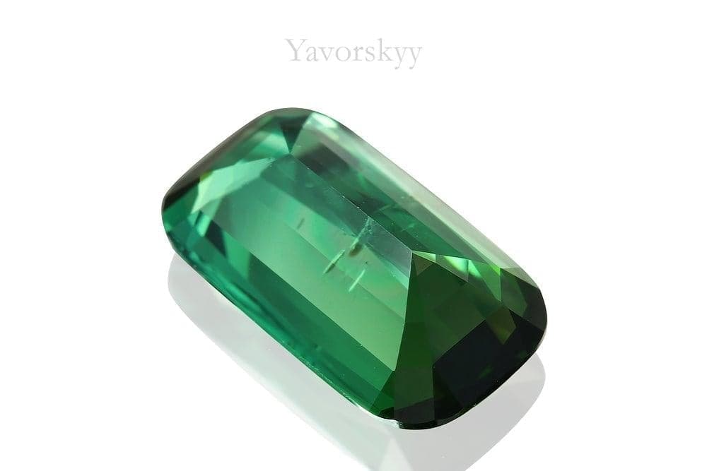 Photo of bottom view of green tourmaline 1.98 carats