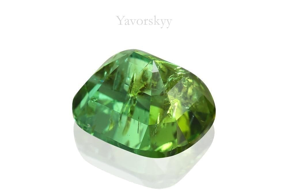 Photo of bottom view of green tourmaline 2.70 carats