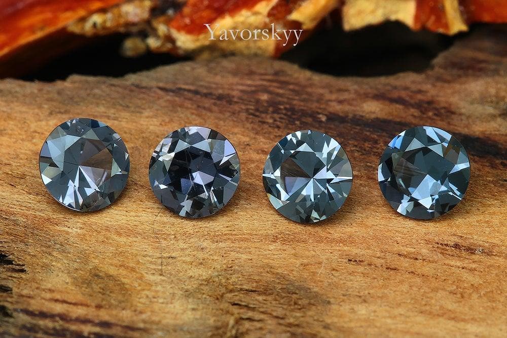 Grey Spinel 1.09 cts / 4 pcs - Yavorskyy