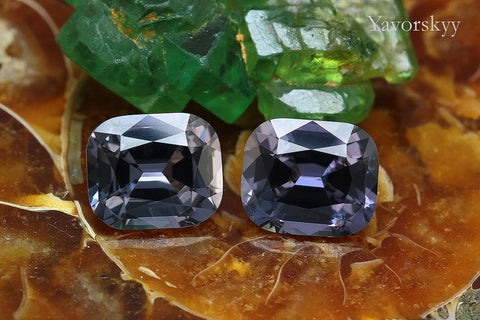 Grey Spinel 2.01 cts / 2 pcs - Yavorskyy