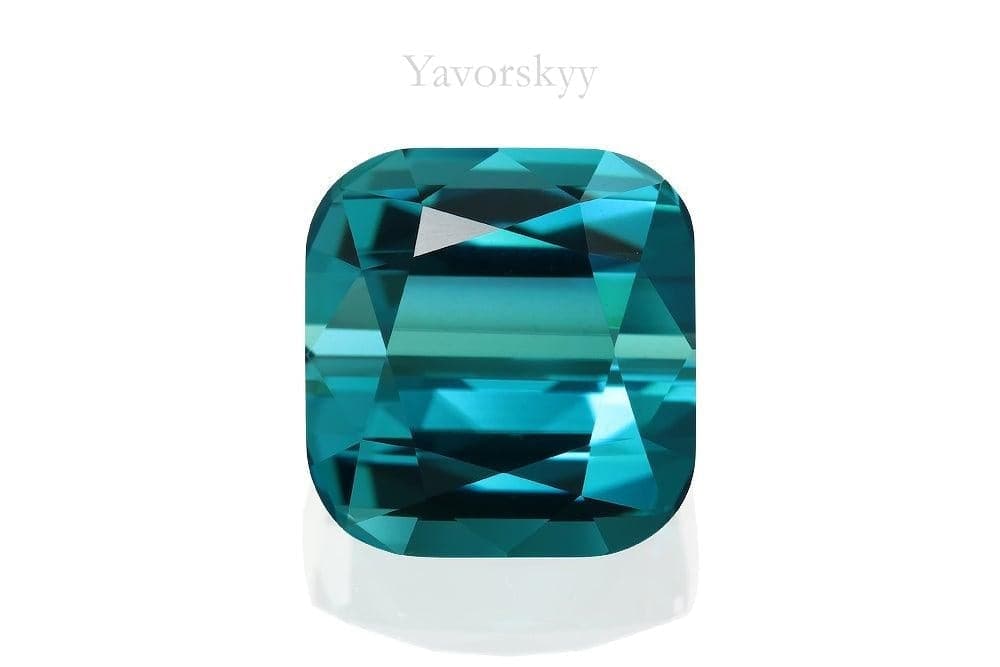 Cushion cut tourmaline 4.87 carats top view image