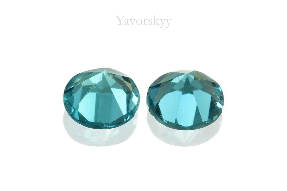 Indigo tourmaline 0.22 carat bottom view photo