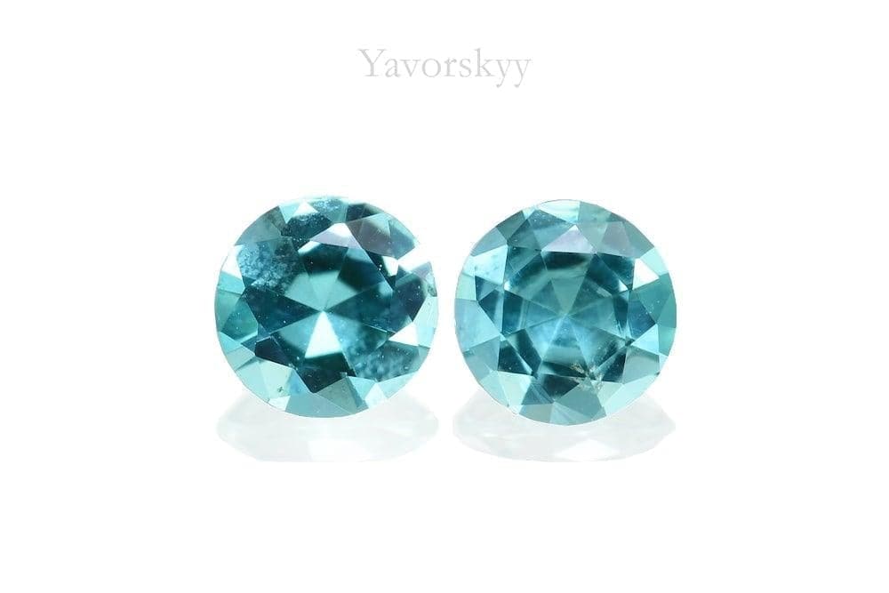 Top view picture of cushion tourmaline 0.29 ct matched pair