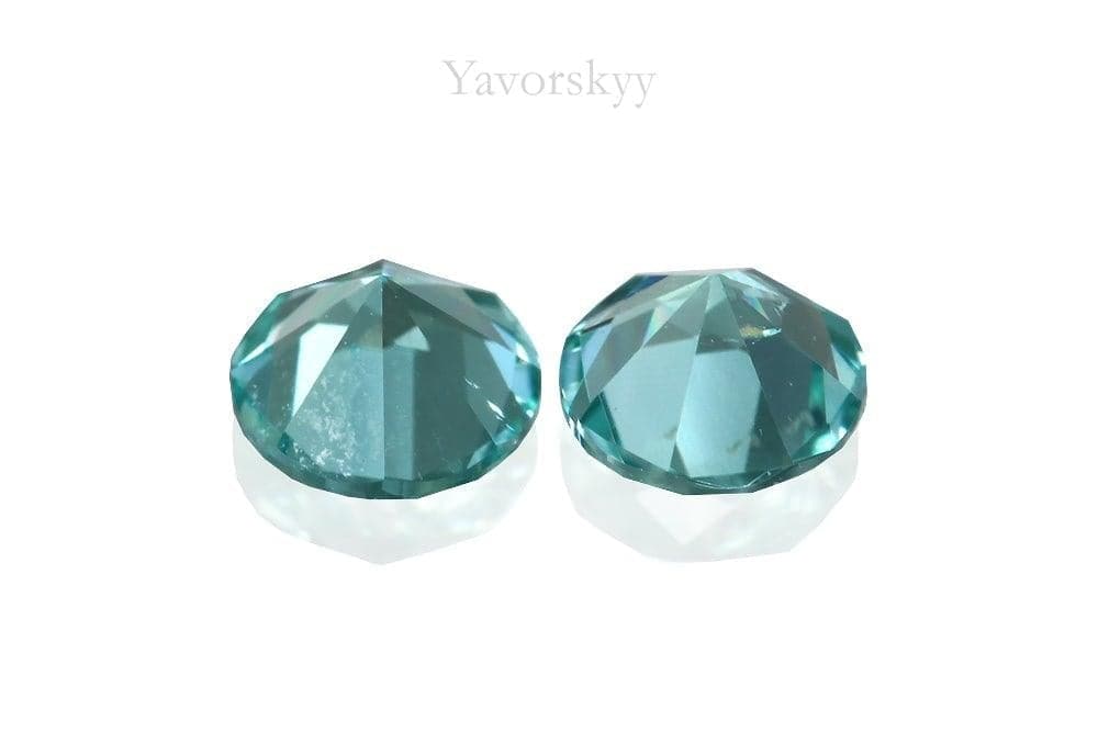 Pair of tourmaline cushion 0.29 ct back side photo