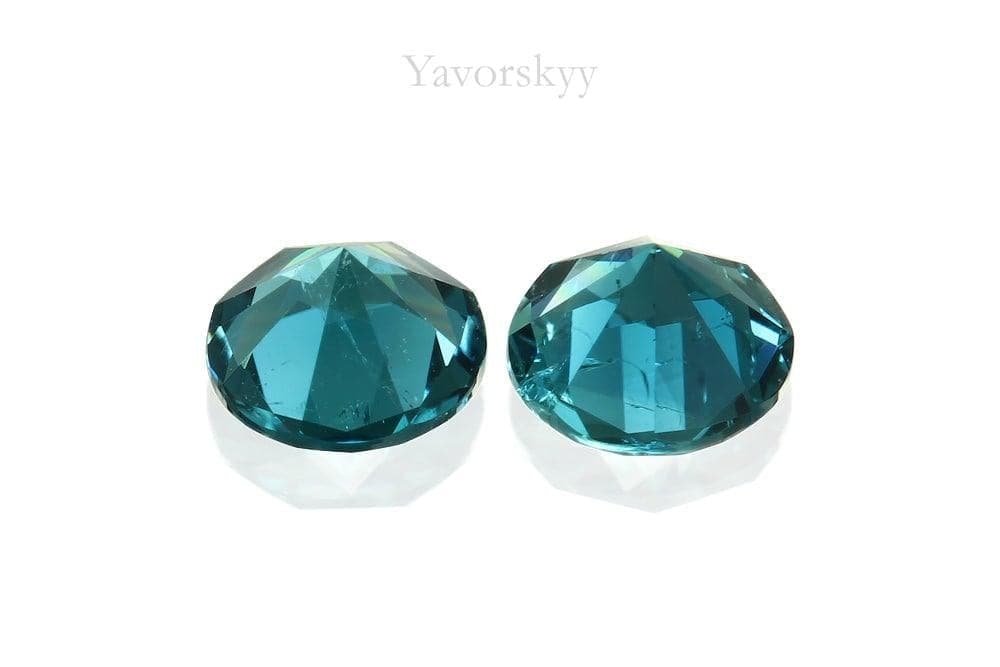 Photo of bottom view of indigo tourmaline 0.40 carat