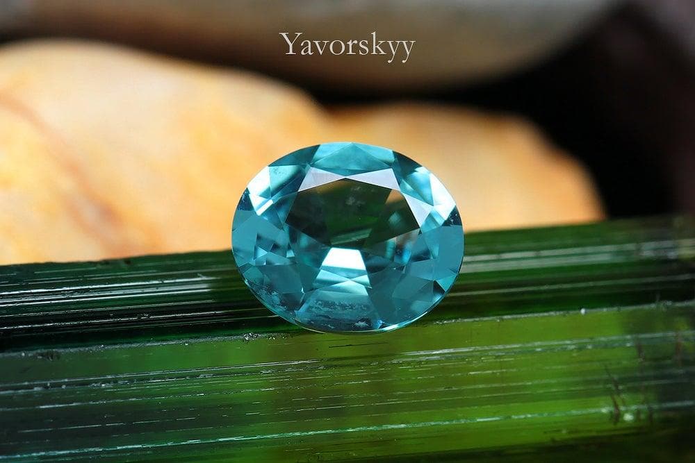 Top view photo of indigo tourmaline 0.55 carat