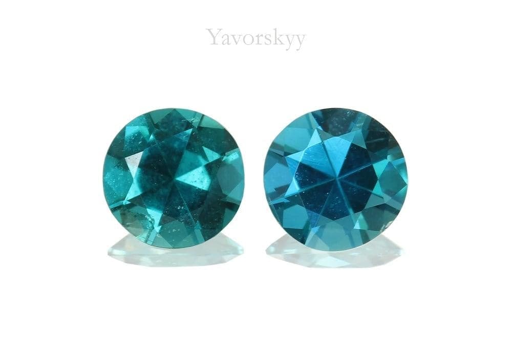 Photo of front view of tourmaline 0.57 ct pair