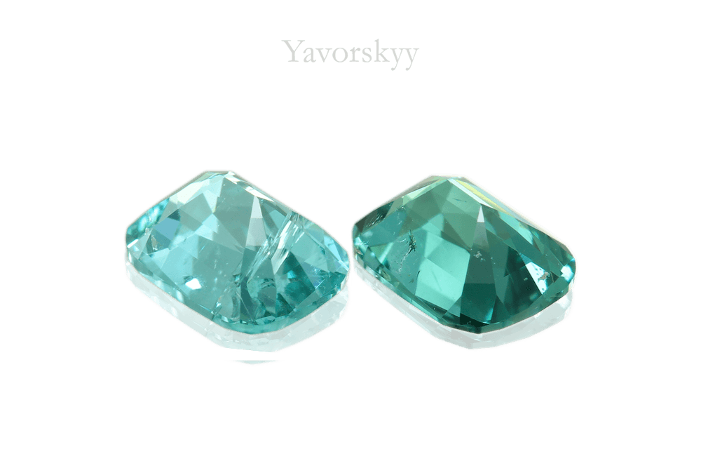 Indigo tourmaline 0.61 carat bottom view photo