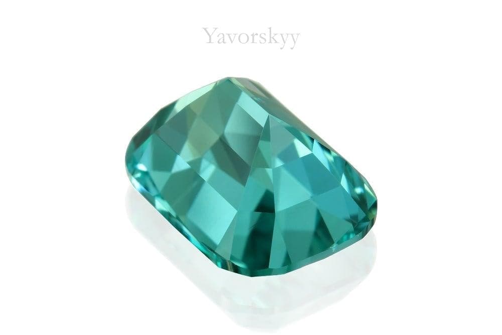 Cushion shape blue tourmaline 1.46 cts back view picture