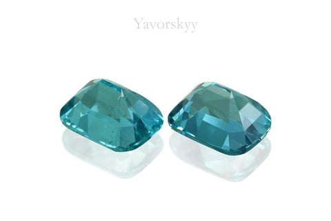 Bottom view photo of matched pair tourmaline 1.5 carats