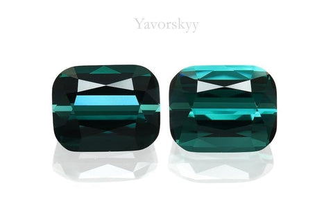 Natural green tourmaline 3.46 carats pair