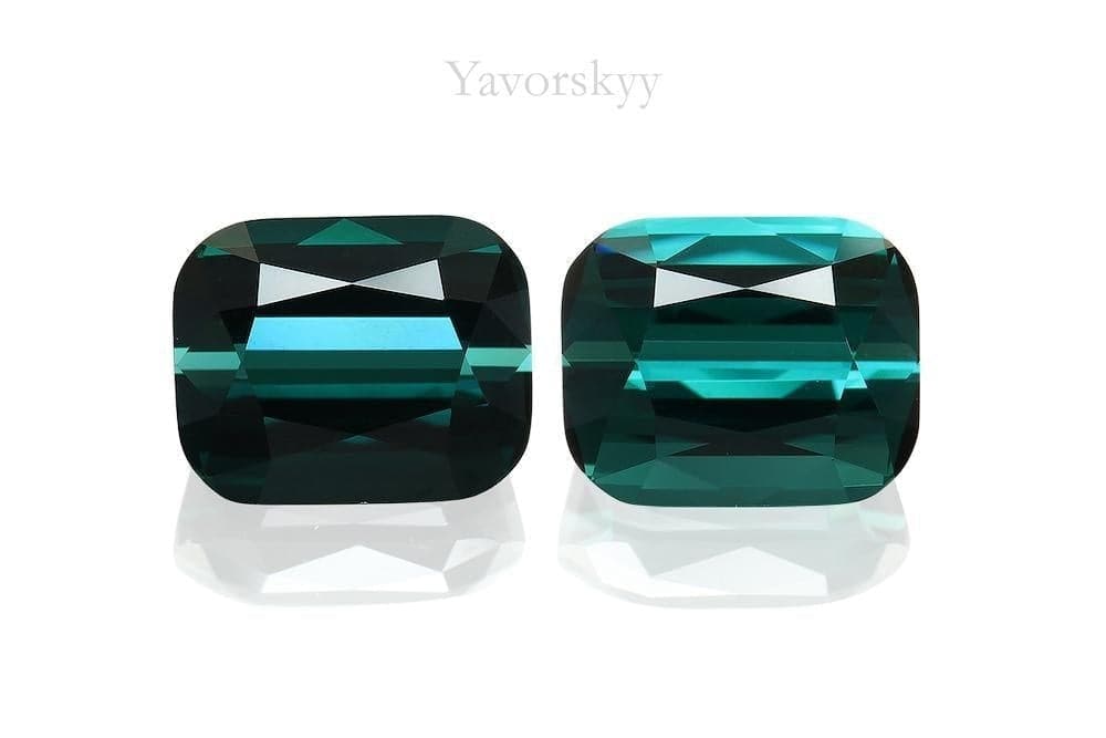 Natural green tourmaline 3.46 carats pair