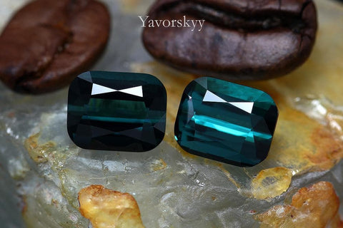 Top view photo of green tourmaline 3.46 carats