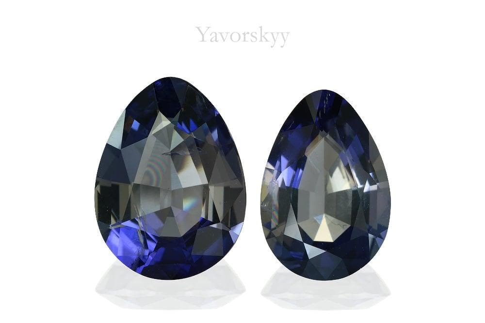Photo of top view of iolite 9.13 cts matched pair