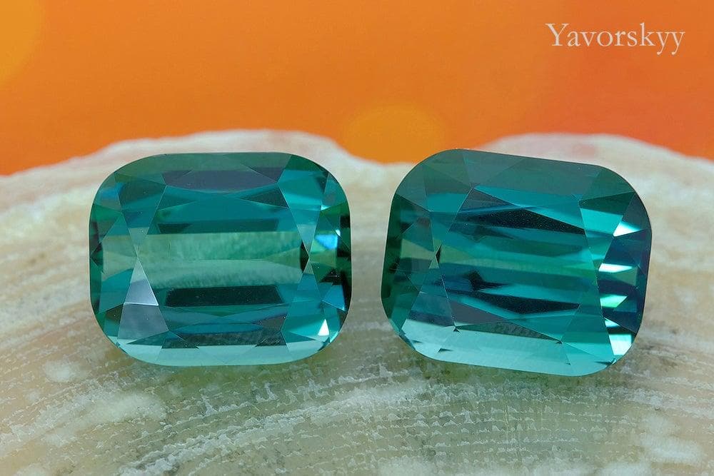 Lagoon Blue Tourmaline 21.32 cts / 2 pcs - Yavorskyy