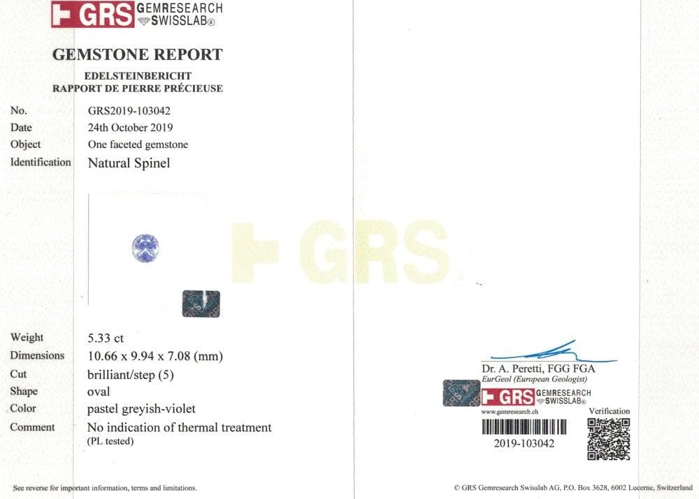 Lavender Spinel 5.33 cts - Yavorskyy