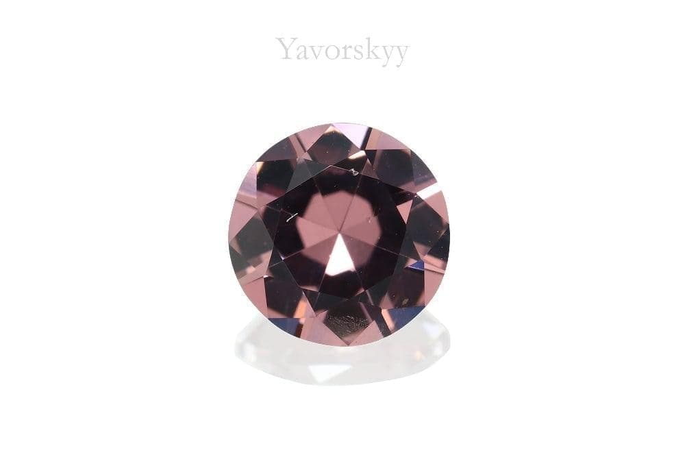 A front view image of 0.87 ct green malaia garnet