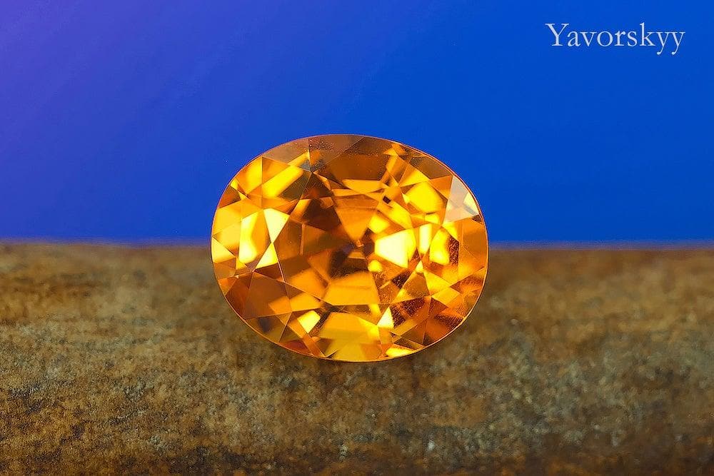 6.12 cts orange spessartite top view image