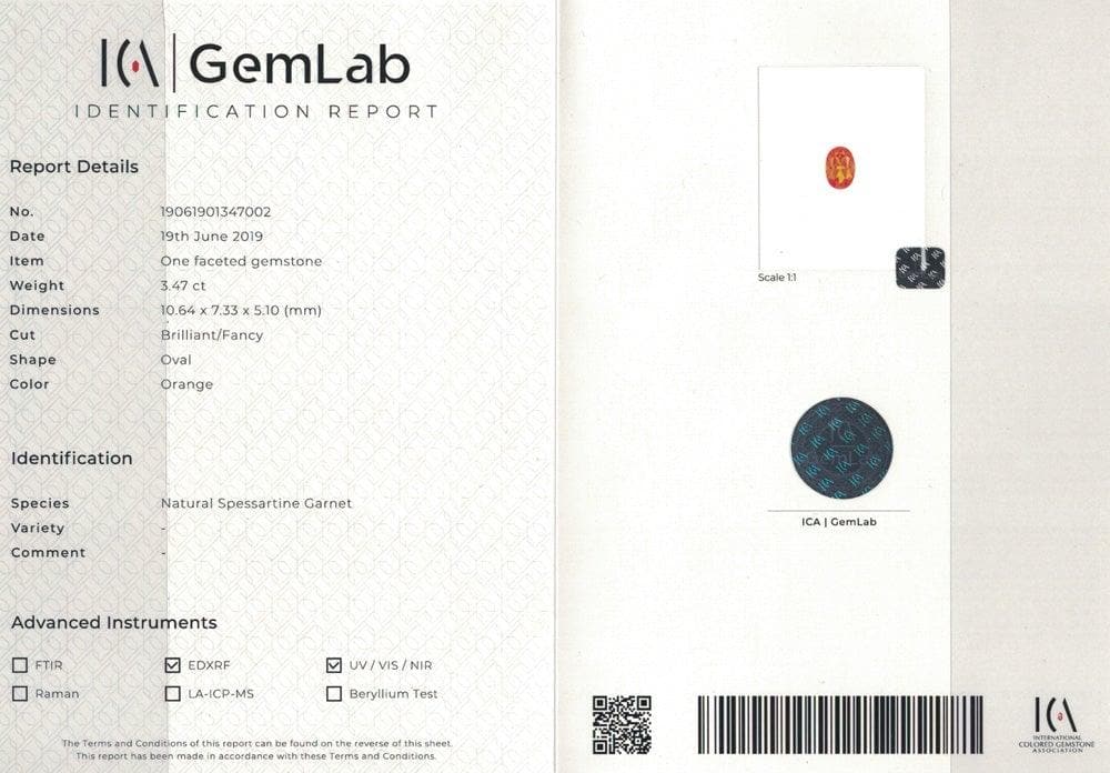 Orange Garnet Certified