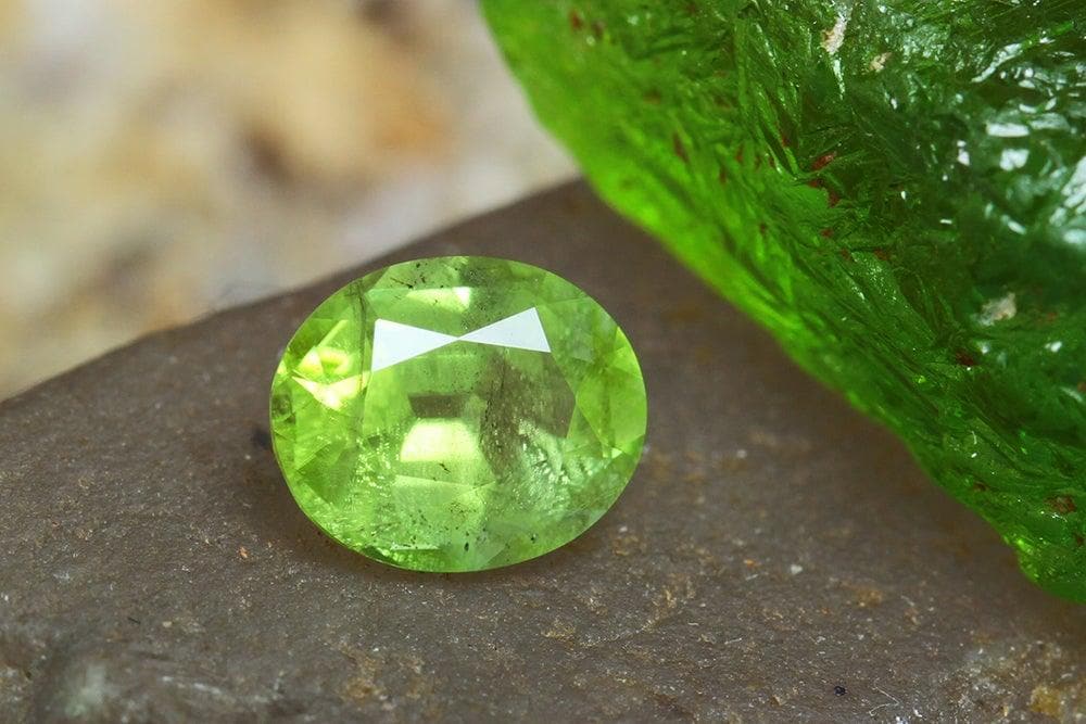 A green Peridot 1.08 cts