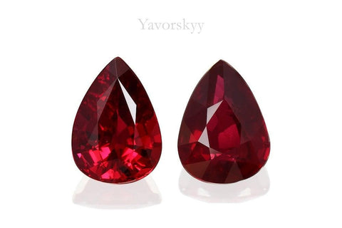 Pigeon's Blood Ruby No Heat 2.04 cts / 2 pcs - Yavorskyy