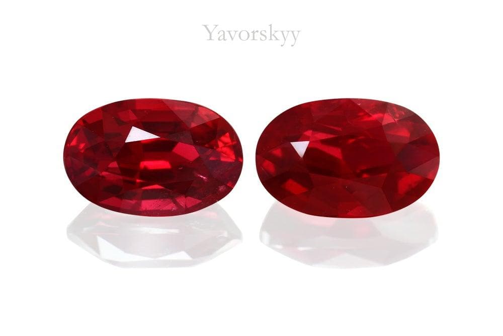 Pigeon's Blood Ruby No Heat 3.12 cts / 2 pcs - Yavorskyy