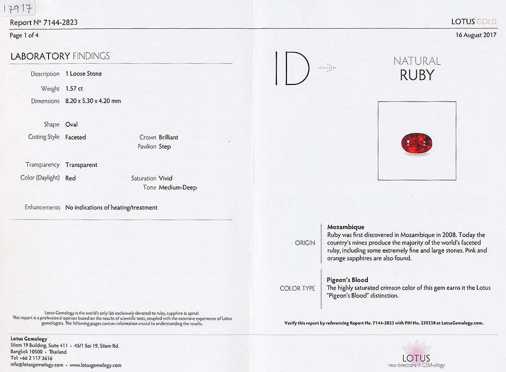 Pigeon's Blood Ruby No Heat 3.12 cts / 2 pcs - Yavorskyy