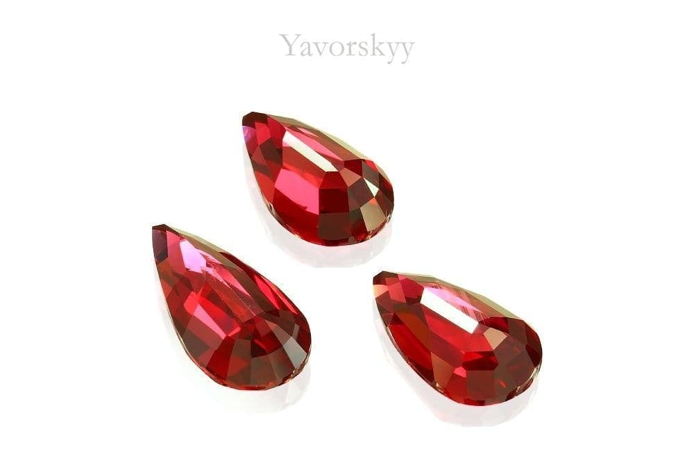 Pigeon's Blood Ruby No Heat 5.50 cts / 3 pcs - Yavorskyy