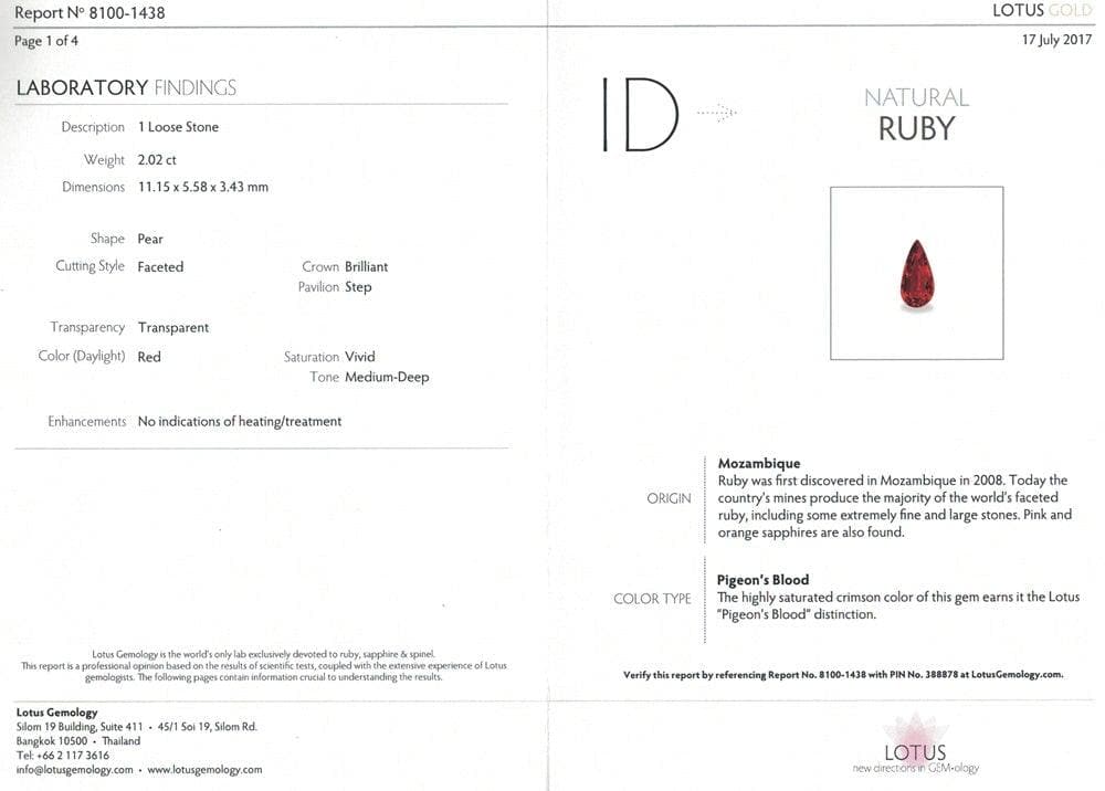 Pigeon's Blood Ruby No Heat 5.50 cts / 3 pcs - Yavorskyy