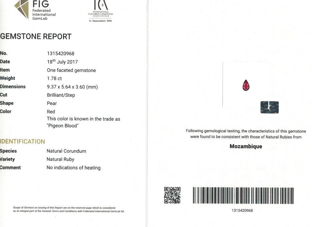 Pigeon's Blood Ruby No Heat 5.50 cts / 3 pcs - Yavorskyy