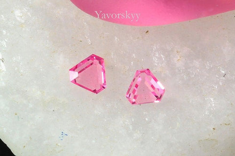 Photo of pink Spinel match pair 0.08ct