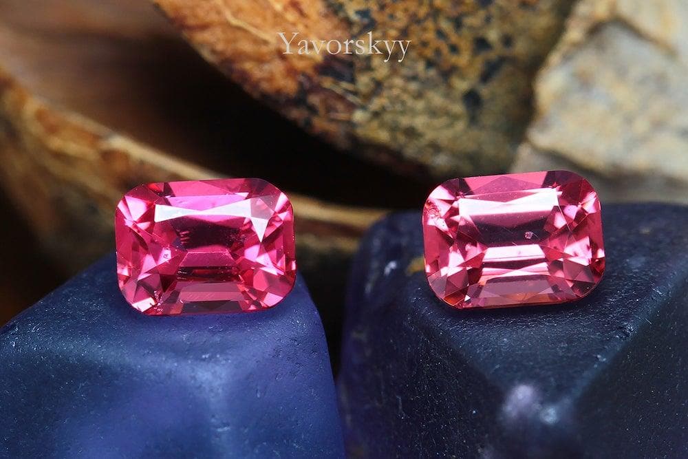 Pink spinel stone images
