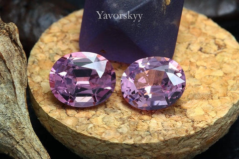 Natural pink spinel 1.82 carats pair